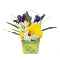 Usługa Wielkanocna z myciem + stroik + 2 znicze - WAW